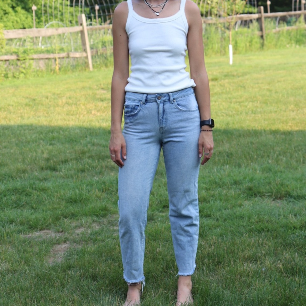 Sincerely Jules Blue Ankle Cropped Jeans